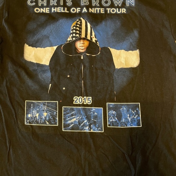 Chris Brown 2015 “ One Hell of a Nite” band tour. Size large in black never worn - Picture 3 of 7